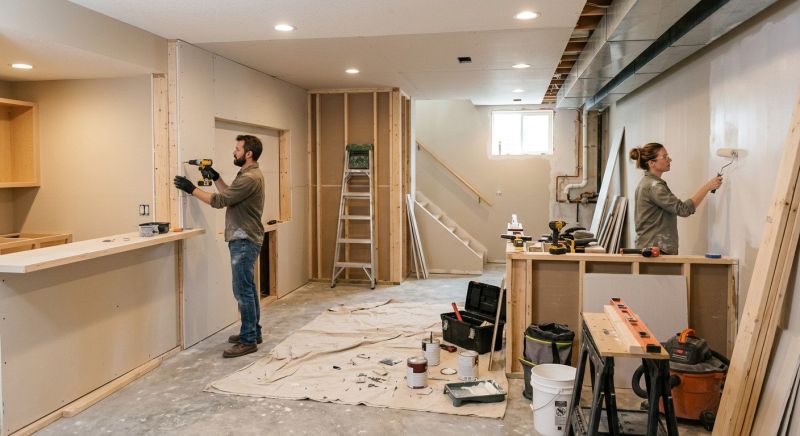 Rec Room Renovation in Denver County, CO